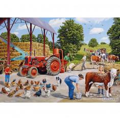 500 piece puzzle : A Busy Farmyard