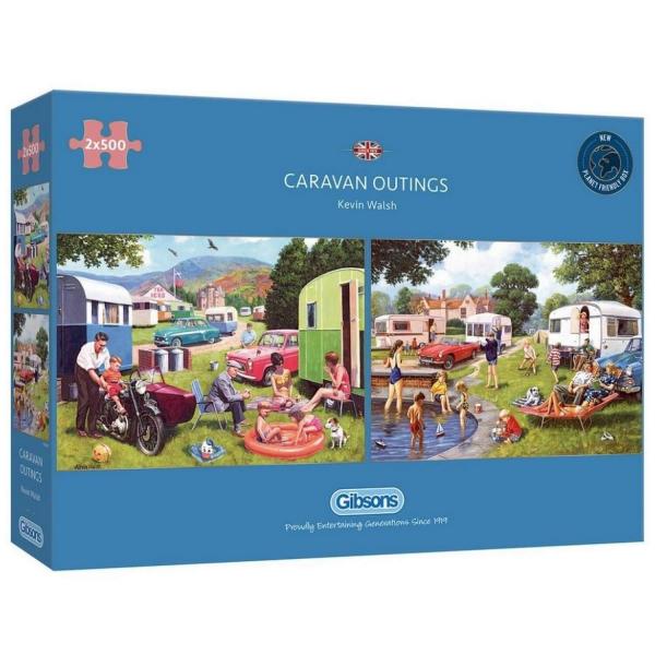 2 x 500 pieces puzzle: Caravan Outings - Gibsons-G5057
