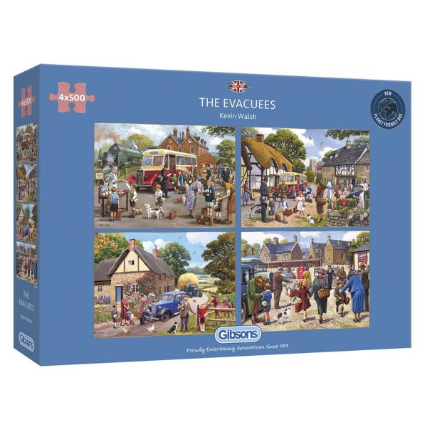 4 x 500 pieces puzzle: The evacuees - Gibsons-G5056
