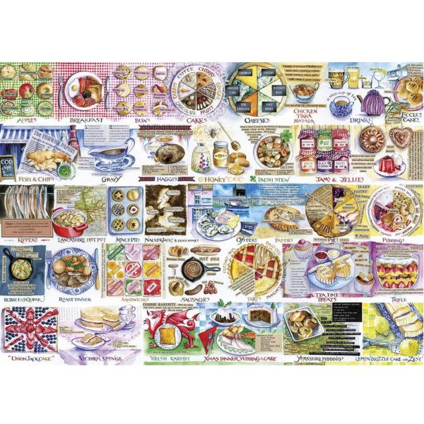 1000 piece puzzle : Pork Pies & Puddings - Gibsons-G7107