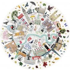 Puzzle circulaire 500 pièces : Buildings de Londres
