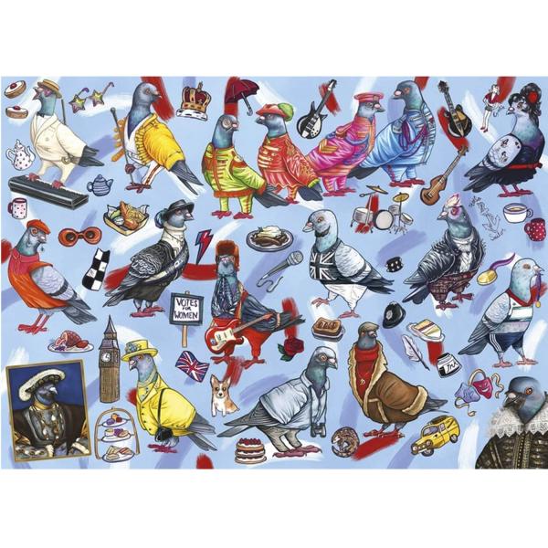 Puzzle 1000 pièces : Pigeons de Grande Bretagne  - Gibsons-G6607