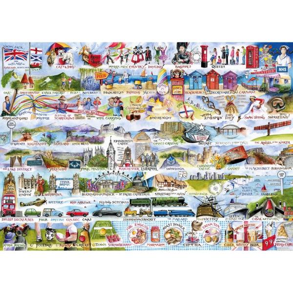 2000 pieces puzzle: Cream teas and queuing - Gibsons-G8019