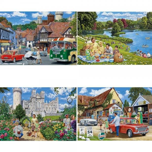 Puzzle 4 x 500 Teile: Ein Tag mit der Familie - Gibsons-G5067