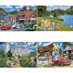 Puzzle 4x500 pieces : Day Out With the Family