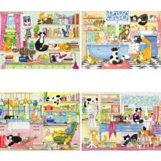 Puzzle 4x500 pieces : Catastrophe Cottage