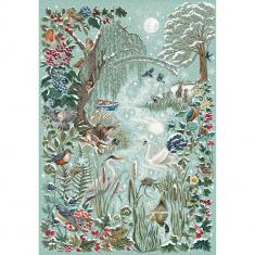 Puzzle 1000 Teile: Gefrorener Fluss