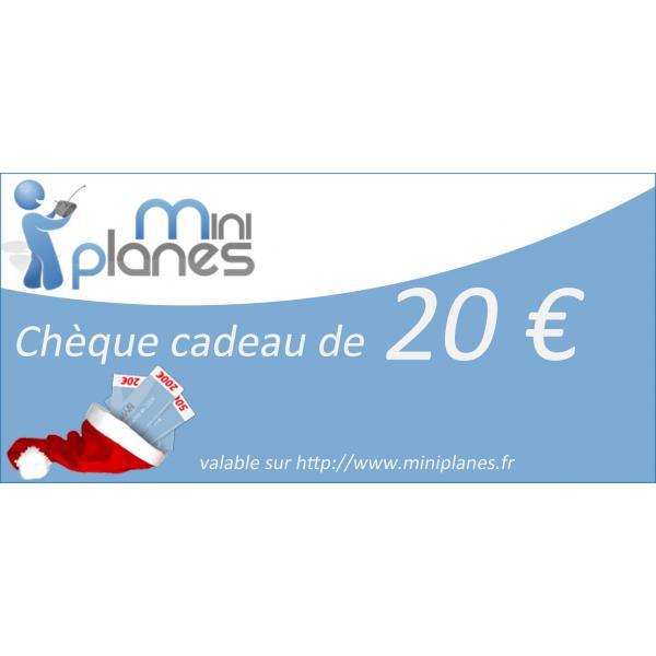 Chèque Cadeau 20 euros Miniplanes - GIFT20DS