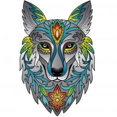 180 piece puzzle: Rainbow Wooden Puzzle WOLF