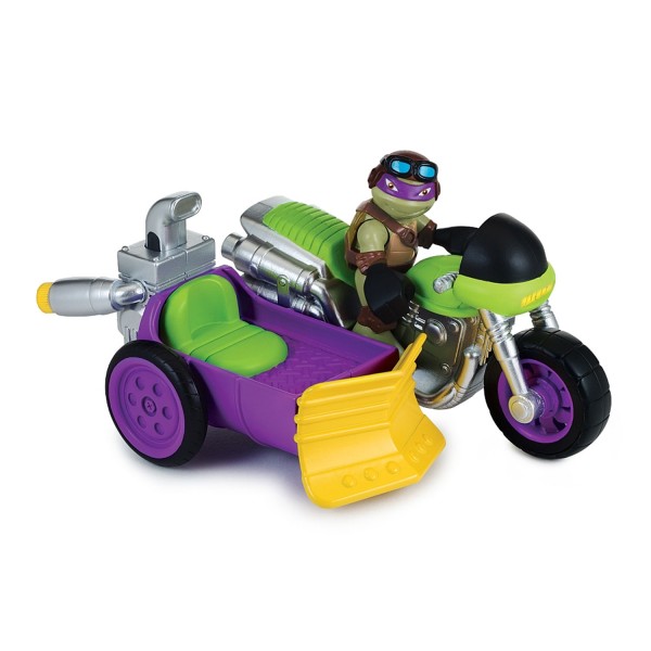 Figurine 6 cm Tortues Ninja Half-Shell Heroes : Donatello et son véhicule - Giochi-6725-1