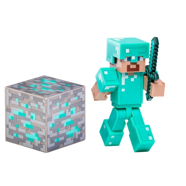 Figurine articulée Minecraft : Diamondsteve - Giochi-2428-1