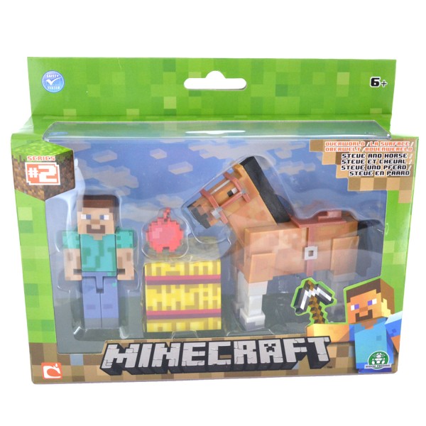 Figurines Minecraft : Coffret Steve et son cheval marron - Giochi-2438-2