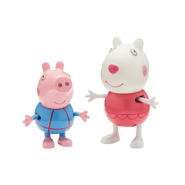 Figurines Peppa Pig en vacances : Suzie et Georges - Giochi-PPH04-1