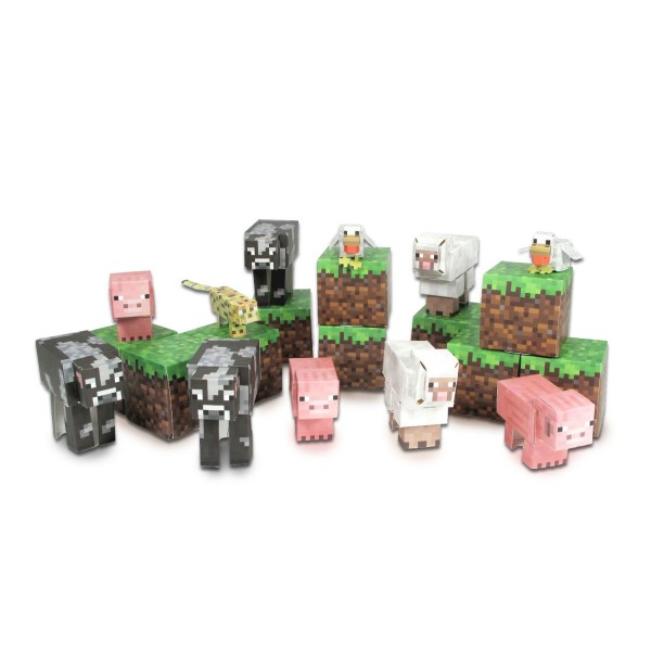 Kit construction papier Minecraft : Animal Mobs - Giochi-2422-3