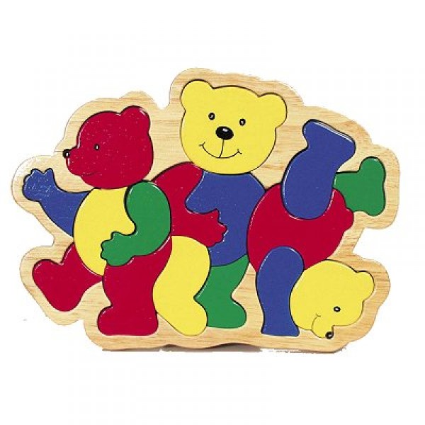 Puzzle 16 pièces en bois : Les 3 ours - Goki-86HP003