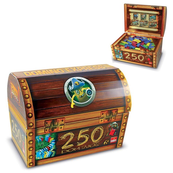 Dominos Express Pirate : Coffre à trésors 250 pièces - Goliath-80923