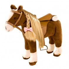 Doll accessories: Götz Boutique: Articulated horse plush toy with hairbrush