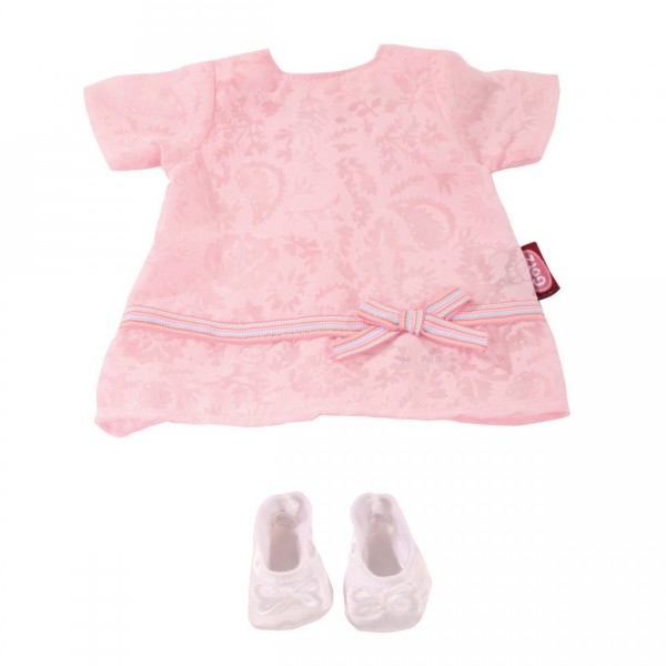 Vêtement pour poupée de 30 à 33 cm : Robe rose et chaussures blanches - Gotz-3402579