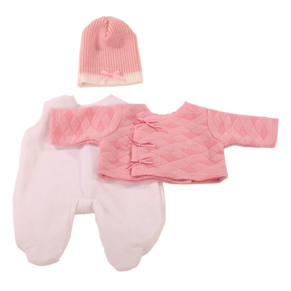 Vêtement pour poupée de 42 à 46 cm : Ensemble de nuit avec bonnet rose - Gotz-3402593