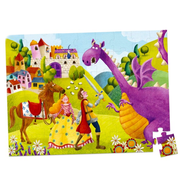 Puzzle 54 pièces : Le Prince et le Dragon - Diset-Goula-53429