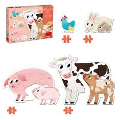 14-teiliges XXL-Puzzle: Tiere