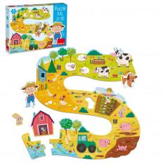 18 piece XXL puzzle: Baby farm