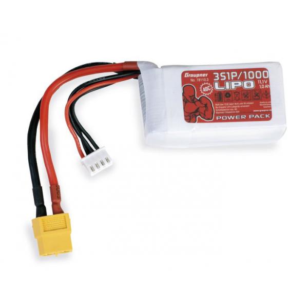 Power Pack LiPo 3/1000 11,1 V 30C XT60 - 78110.3