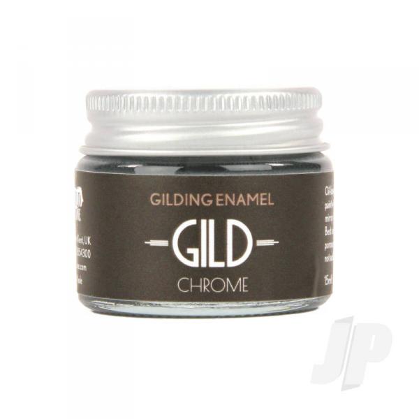 GILD Peinture émail à dorer Chrome (pot de 15ml) - Guild Materials - GLDGDCH0015
