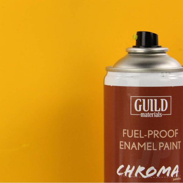 Peinture Chroma Matt Enamel (Résistant Carburant) Cub Yellow (400ml Aerosol) - Guild Materials - GLDCHR6502