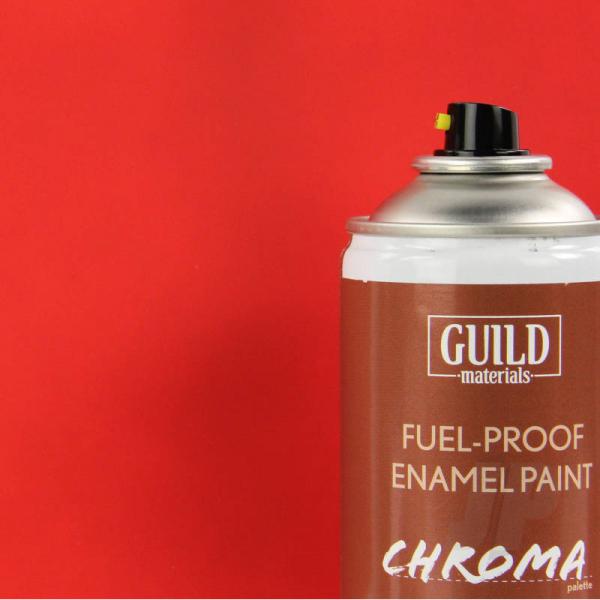 Peinture Chroma Matt Enamel (Résistant Carburant) Rouge (400ml Aerosol) - Guild Materials - GLDCHR6501