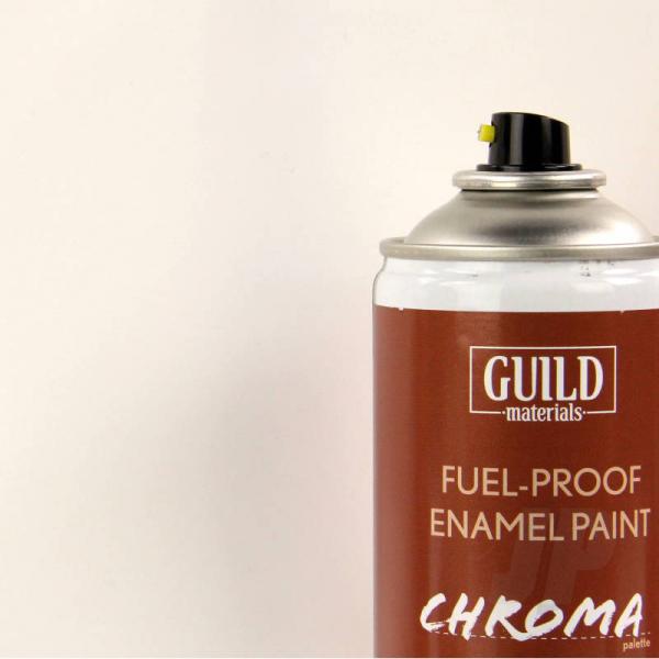 Peinture Chroma Matt Enamel (Résistant Carburant) Blanc (400ml Aerosol) - Guild Materials - GLDCHR6500