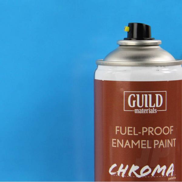 Peinture Chroma Gloss Enamel (Résistant Carburant) Bleu Clair - Light Blue (400ml Aerosol) - Guild M - GLDCHR6405