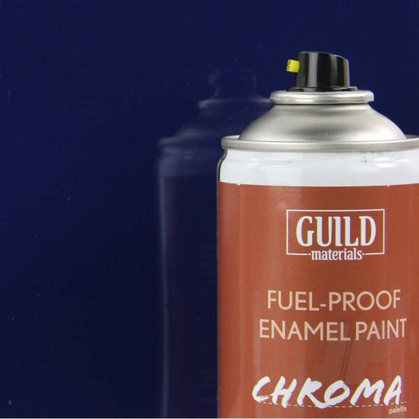 Peinture Chroma Gloss Enamel (Résistant Carburant) Bleu Foncé - Dark Blue (400ml Aerosol) - Guild Ma - GLDCHR6404