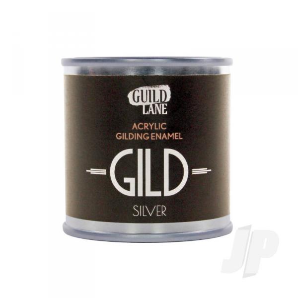 GILD Peinture acrylique pour dorure et émail argenté (boîte de 125ml) - GLDGDSS0125