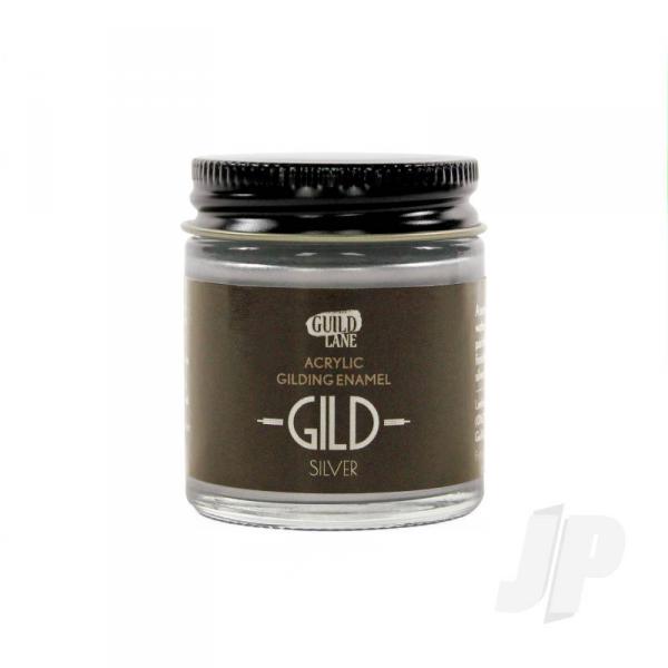 GILD Peinture acrylique émail à dorer argent (pot de 30ml) - GLDGDSS0030