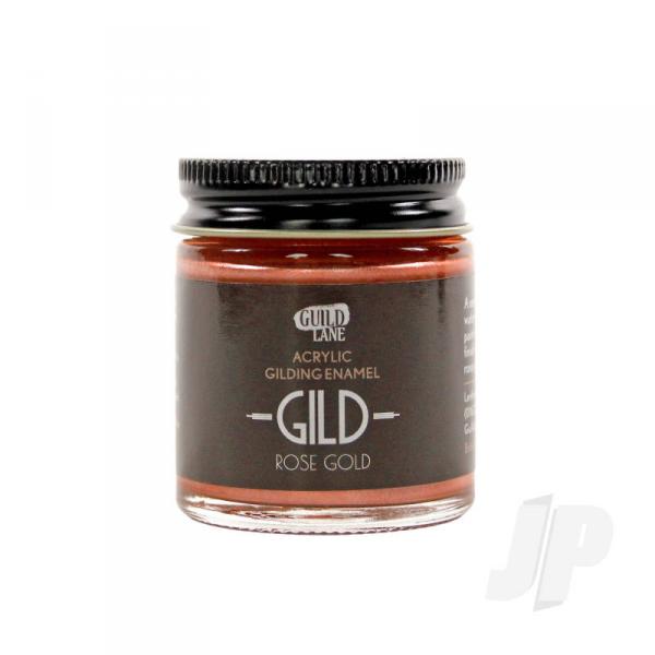 GILD Peinture acrylique pour dorure et émail Rose Gold (pot de 30ml) - GLDGDRG0030