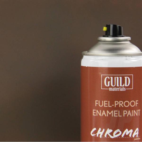 Peinture Chroma Matt Enamel (Résistant Carburant) PC10 Dirty Brown (400ml Aerosol) - Guild Materials - GLDCHR6516