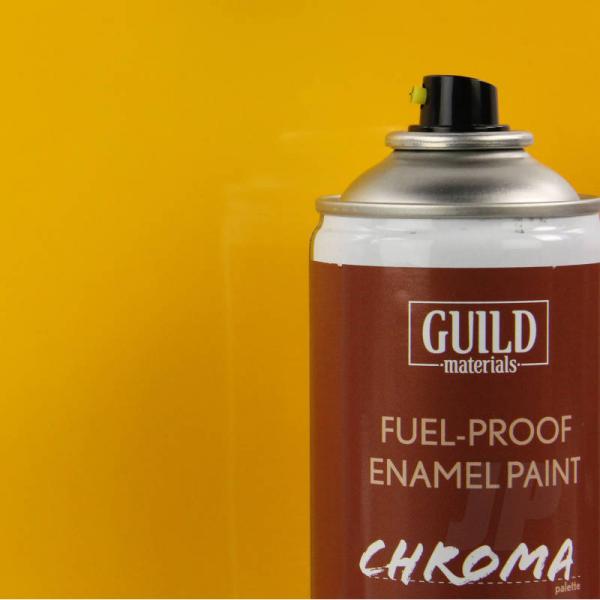 Peinture Chroma Gloss Enamel (Résistant Carburant) Cub Yellow (400ml Aerosol) - Guild Materials - GLDCHR6402