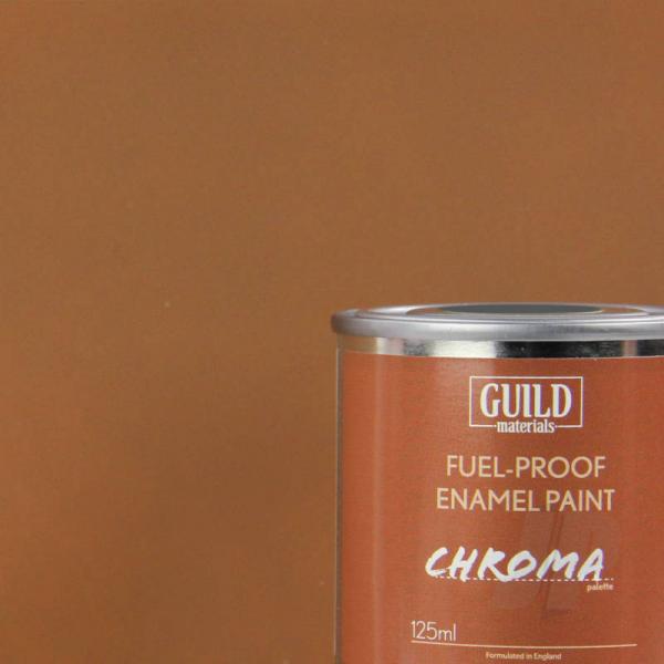 Peinture Chroma Matt Enamel (Résistant Carburant) Dark Earth (Pot 125ml) - Guild Materials - GLDCHR6314