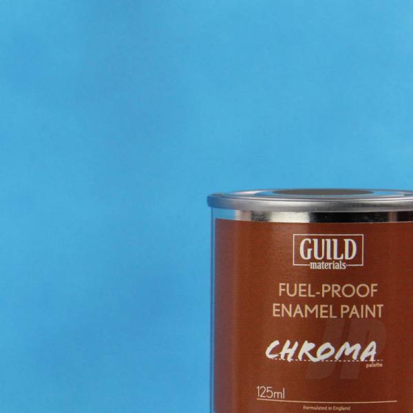 Peinture Chroma Matt Enamel (Résistant Carburant) Bleu Clair - Light Blue (Pot 125ml) - Guild Materi - GLDCHR6305