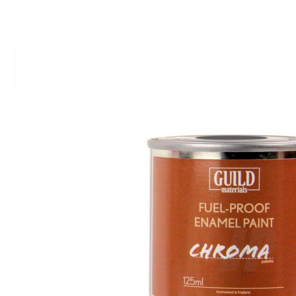 Peinture Chroma Matt Enamel (Résistant Carburant) Blanc (Pot 125ml) - Guild Materials - GLDCHR6300