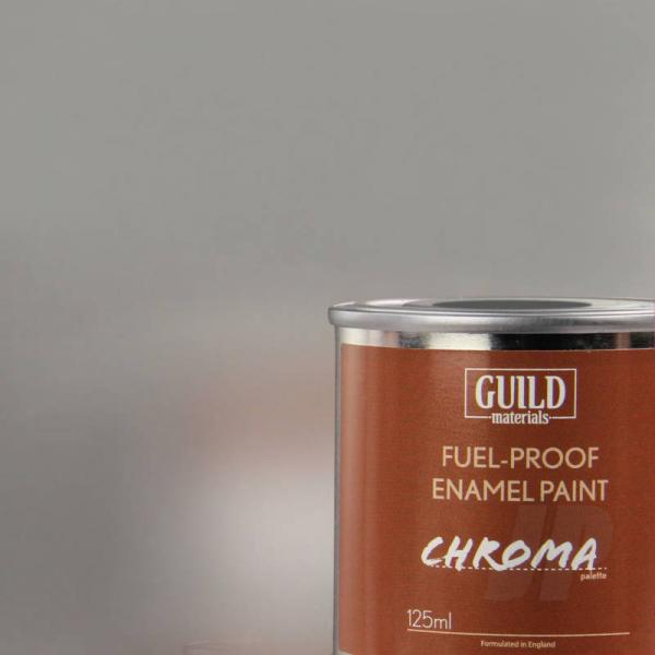 Peinture Chroma Gloss Enamel (Résistant Carburant) Argent (Pot 125ml) - Guild Materials - GLDCHR6207