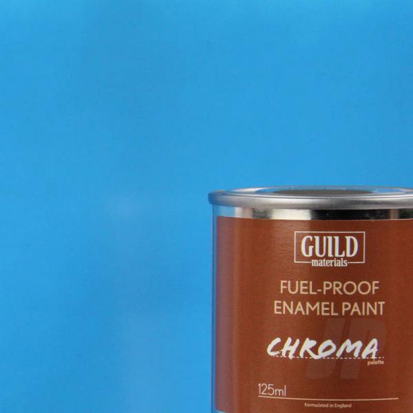Peinture Chroma Gloss Enamel (Résistant Carburant) Bleu Clair - Light Blue (Pot 125ml) - Guild Mater - GLDCHR6205