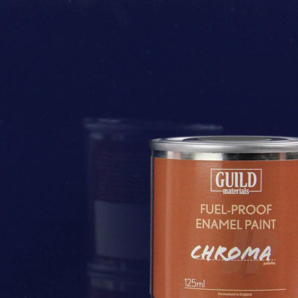 Peinture Chroma Gloss Enamel (Résistant Carburant) Bleu Foncé - Dark Blue (Pot 125ml) - Guild Materi - GLDCHR6204