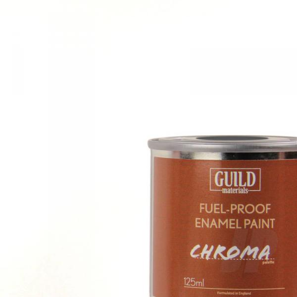 Peinture Chroma Gloss Enamel (Résistant Carburant) Blanc (Pot 125ml) - Guild Materials - GLDCHR6200