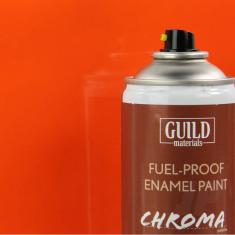 Peinture Chroma Gloss Enamel (Résistant Carburant) Orange (400ml Aerosol) - Guild Materials