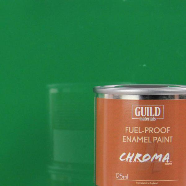 Peinture Chroma Gloss Enamel (Résistant Carburant) Vert (Pot 125ml) - Guild Materials - GLDCHR6217
