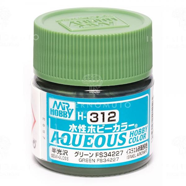 Mr Hobby -Gunze Aqueous Hobby Colors (10 ml) Green FS 34227  - H-312