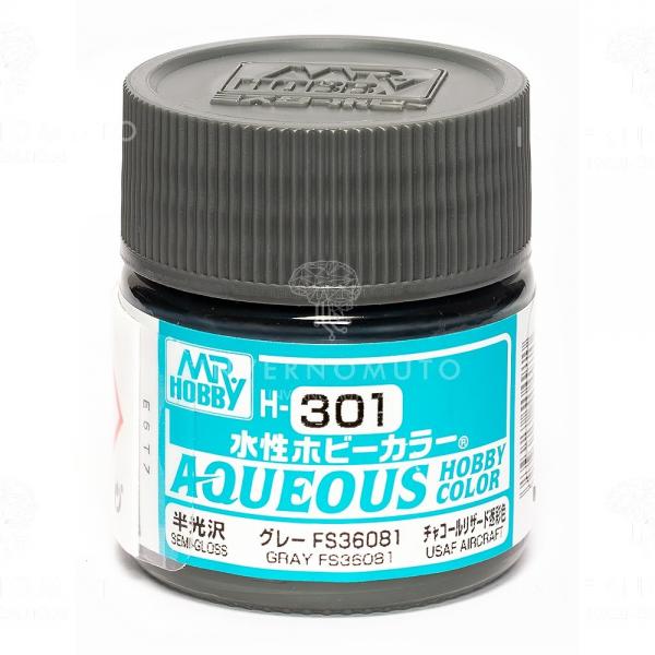 Mr Hobby -Gunze Aqueous Hobby Colors (10 ml) Gray FS 36081  - H-301