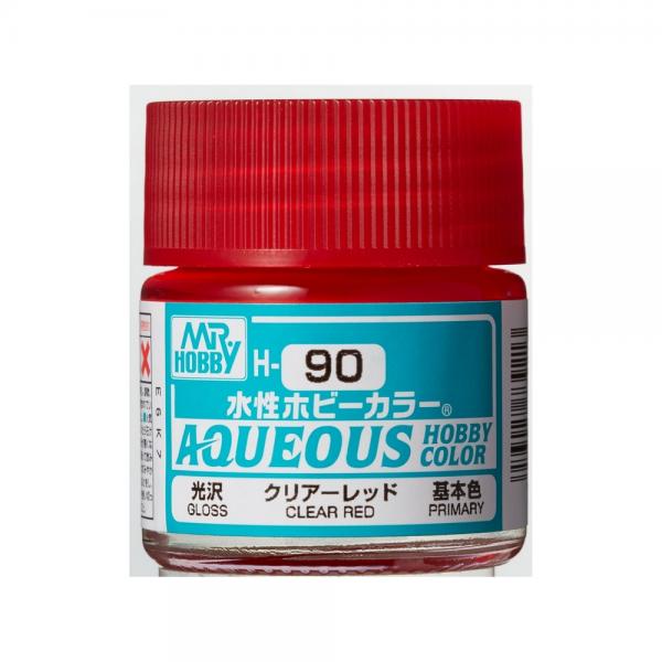 Mr Hobby -Gunze Aqueous Hobby Colors (10 ml) Clear Red  - H-090